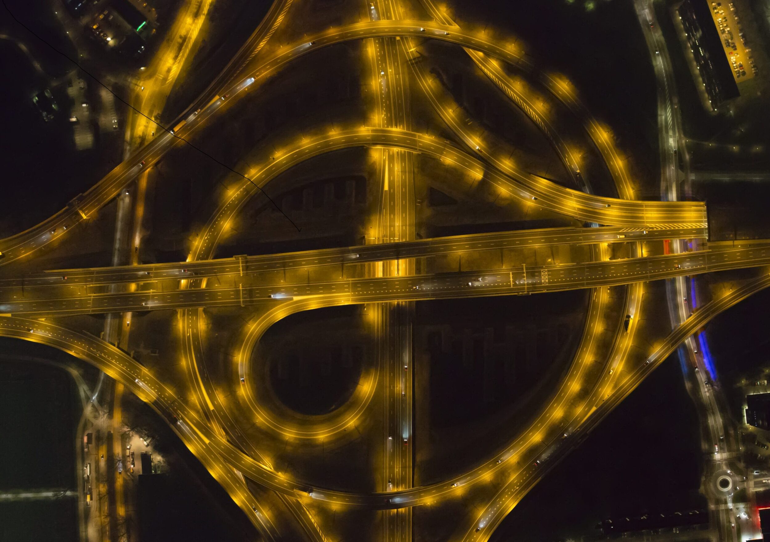 Aerial photography by night